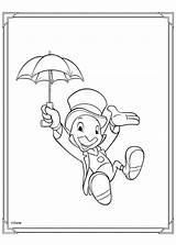 Jiminy Cricket Coloring Pinocchio Pages Color Print Para Disney Pinocho Criquet Hellokids Dibujos Imprimir Colorear sketch template