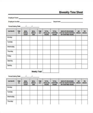 timesheet templates timesheet template time sheet printable