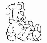 Coloring Teddy Bear Pages Christmas Ai sketch template