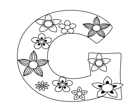 letter  coloring pages sketch coloring page