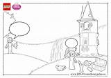 Lego Coloring Disney Princess Pages Rapunzel Princesses Printable Frozen Comments Tower sketch template