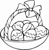 Easter Coloring Basket Egg Pages Colouring Printable Empty Color Sheet Clipart Clip Print sketch template