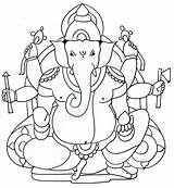 Ganesha Ganesh Drawing Kids Lord Sketch Ji Simple Wallpaper Easy Drawings Pencil Sketches Ganpati Colour Color Coloring Pages God Draw sketch template