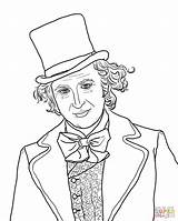 Coloring Wonka Willy Pages Gene Wilder Drawing Printable sketch template