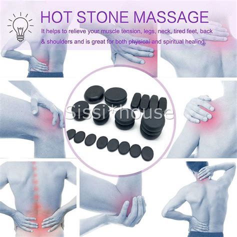24pcs Hot Massage Stone Basalt Stones Set Rock Spa Oiled Massage Stone