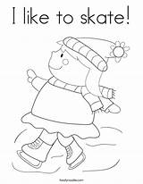 Coloring Cold Winter Worksheet Skate January Sheet Pages Colouring Girl Fun She He Ing Ice Skating Print Noodle Daisies Try sketch template