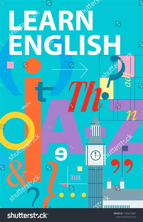 learn english english language cover textbook  notebook poster