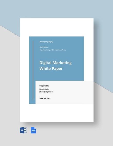 sample marketing white paper template   word google docs
