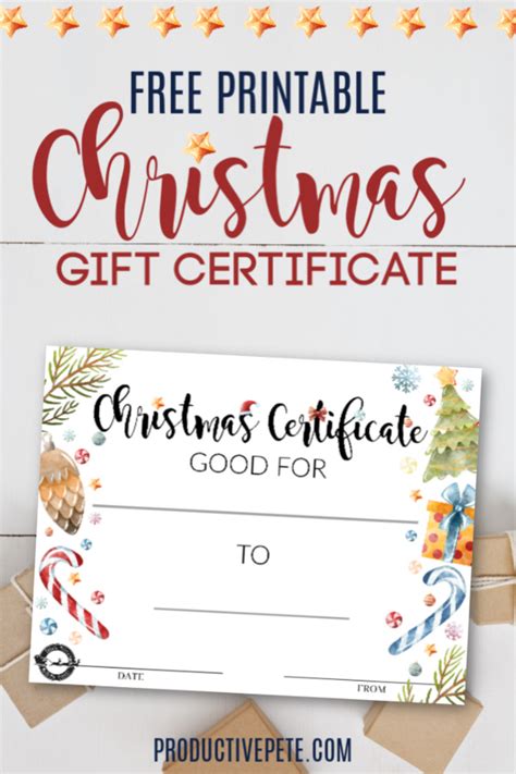 printable watercolor christmas gift certificate template