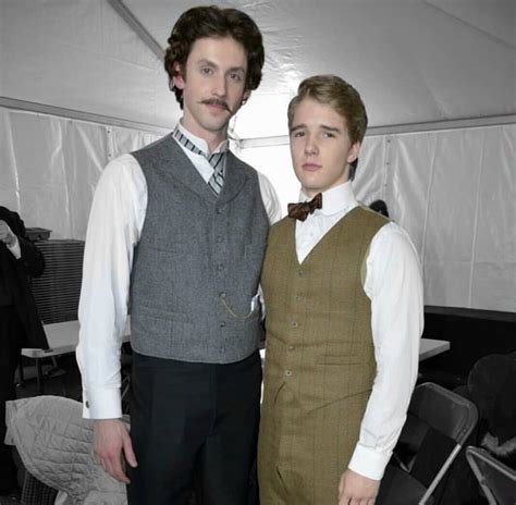 christian martyn and stephen tracey on set of anne with an