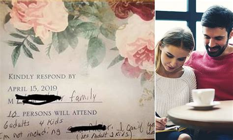 couple exploit loophole in wedding invite and rsvp for themselves and