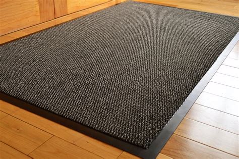 door mats style selections black rectangular door mat common  ft