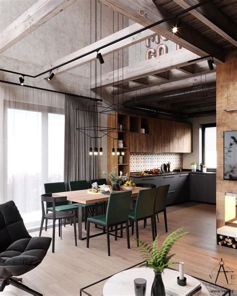 warm industrial style house  layout industrial home design loft design home