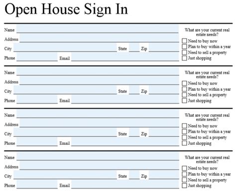 open house sign  sheets  real estate agents excel word
