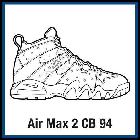 nike air max  cb  sneaker coloring pages created  kicksart