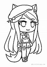 Gacha Life Coloring Pages Girl Hat Print Xcolorings Printable sketch template