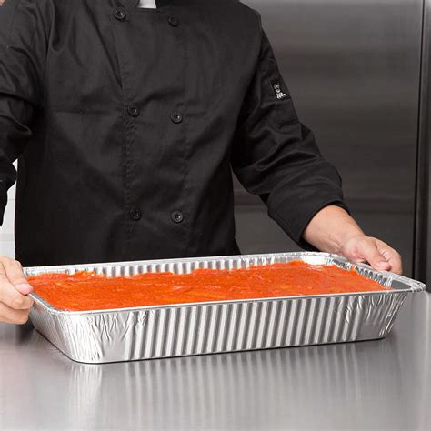 full size deep durable disposable aluminum foil steam roaster pans heavy duty baking roasting