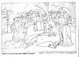 Seurat Afternoon Coloring Practicalpages Famous Georges sketch template