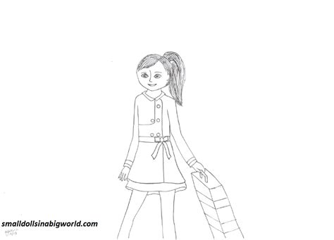 american girl grace coloring pages small dolls   big world