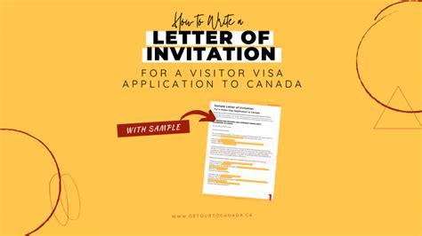 write  letter  invitation   visitor visa application