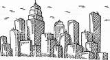 Stadt Cityscape Dibujo Edificios sketch template