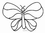 Butterfly Coloring Color Clipart Pages Library Printables Easy sketch template