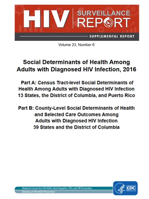 Surveillance Report Social Determinants Of Health Among Adults With