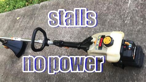 Weed Trimmer Stalls Out No Power Heres Why Ryobi 2 Cycle 31cc Youtube