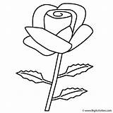 Coloring Valentine Rose Flowers Valentines Flower Printable sketch template