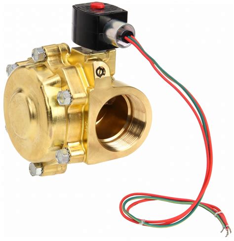 redhat  ac brass solenoid valve  closed  pipe size ulefg grainger
