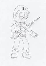 Mii Wii Fighter Gideon sketch template