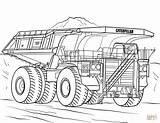 Coloring Truck Caterpillar Mining Pages Drawing Printable sketch template