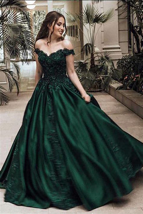 buy a line ball gown off the shoulder green sleeveless sweetheart lace
