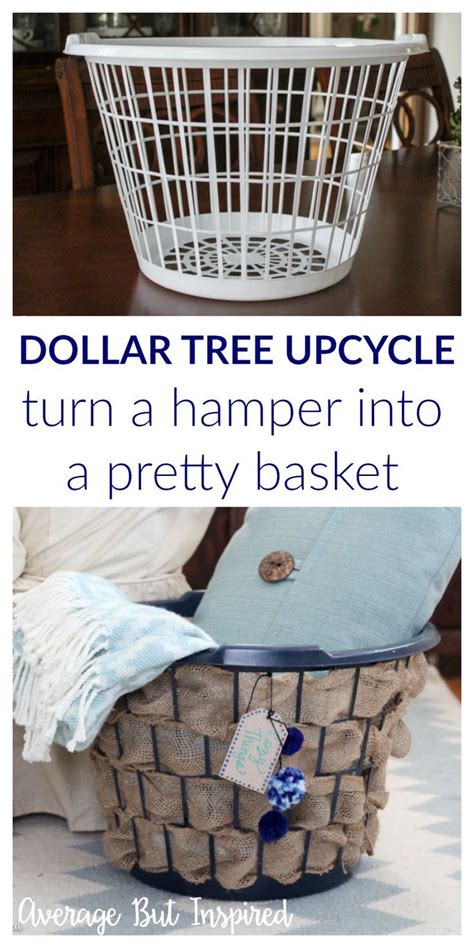 laundry hamper  burlap basket upcycle monthly diy