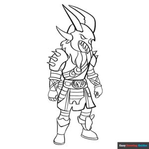 ragnarok  fortnite coloring page easy drawing guides