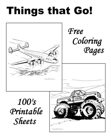 coloring pages  airplanes boats cars trains  trucks
