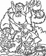 Ogre Coloring Designlooter Gummy Cavin Fight Bear Help Pages 91kb sketch template