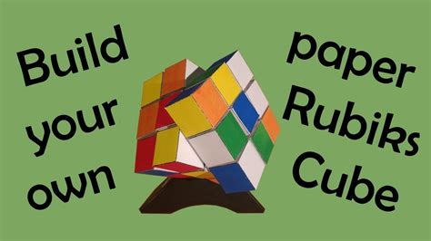 build  rubiks cube   paper  template youtube