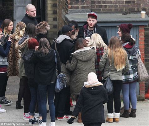 james arthur mobbed by fans as he takes a quick break during x factor tour rehearsals daily