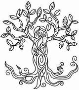 Coloring Pages Tree Goddess Pagan Wiccan Printable Clipart Adults Adult Lebensbaum Life Tattoo Designs Embroidery Clip Lebens Baum Des Urbanthreads sketch template