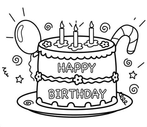 happy birthday coloring pages  psd jpg gif format