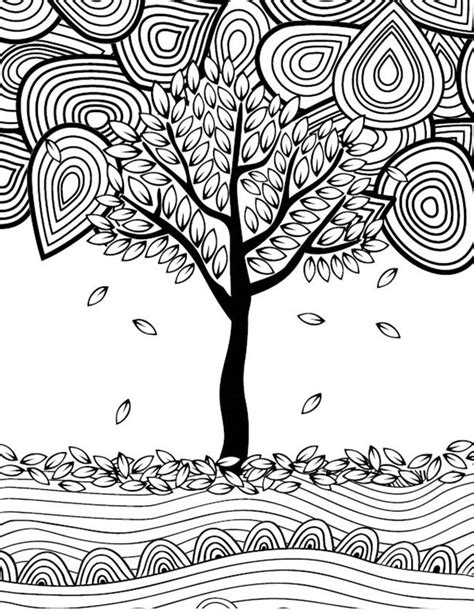 fall coloring pages  adults  printables everythingetsy