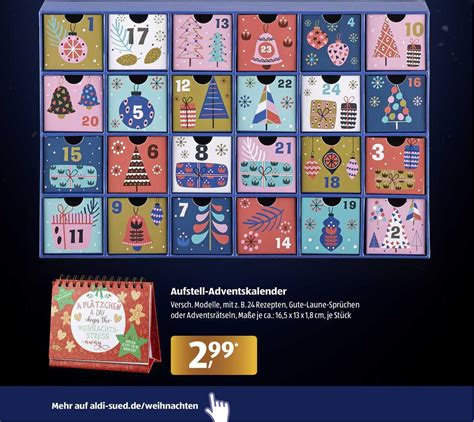 aufstell adventskalender angebot bei aldi sued prospektede