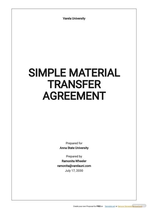 material transfer form template doctemplates vrogueco