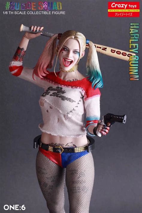 crazy toys suicide squad harley quinn 1 6 th scale collectible figure model toy 28 5cm in action