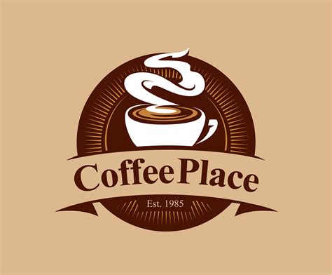 coffee place logo  vector art  vecteezy