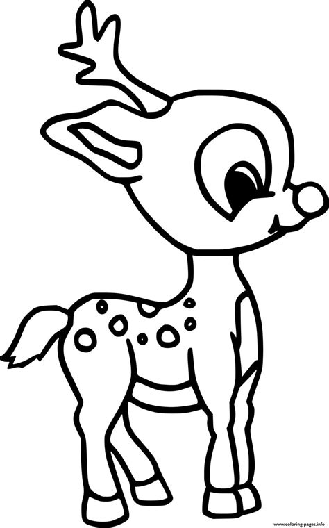 cute baby deer coloring page printable