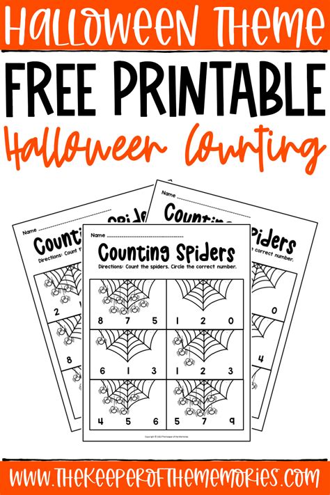 printable halloween math worksheets  keeper   memories