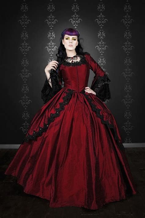 Hottest Red And Black Gothic Bridal Wedding Gowns