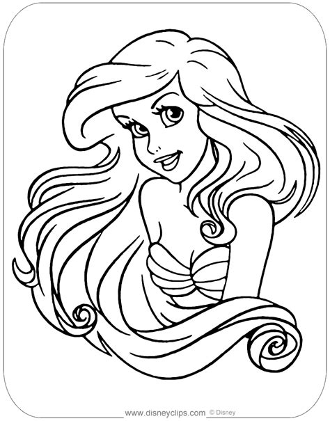 mermaid coloring pages  ariel coloring pages disney